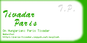 tivadar paris business card